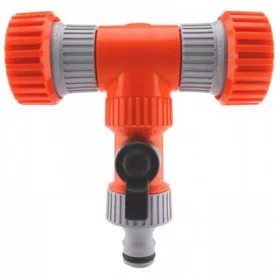 4493 Siroflex "T"elágazó 1 elzáró, 2 db 3/4" tümlő