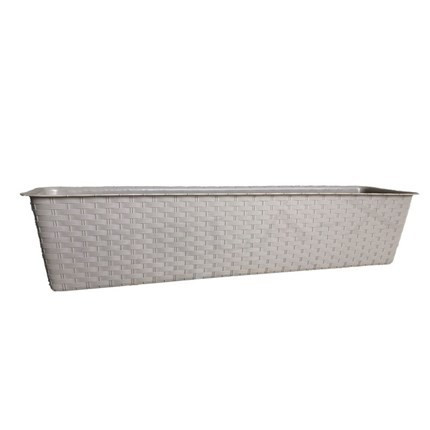 Balkonláda rattan, alátéttel ISR600P, 60 cm, MOKKA (10 db/csomag)