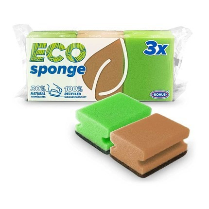 Bonus Formázott mosogatószivacs 3db/cs ECO