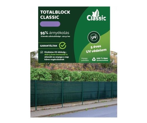 Belátásgátló totalblock 95% zöld 2x10m
