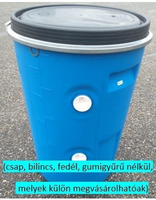 Hordó 100 literes eső kúpos tető nélkül!