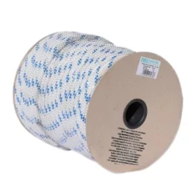 Kötél fonatolt PP 20mm fehér-kék 50m
