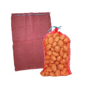 Zsák Raschel 50x80 szájb. piros krumlis