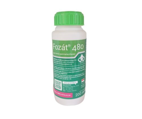 Fozát 480    0,2 , Növ.szer, glifozát tartalmú totális gyomírtó