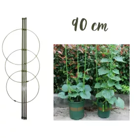 Növénytámasz  3 karó + 3 karika    90 cm, Vegyes áru, karó