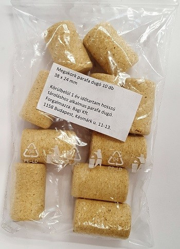 Parafa dugó heng./Megakork/     38*24 10 db , Borászat, dugó