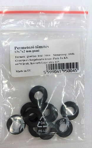 Perm. töm. 13*7*2 mm gumi 10 db, Vegyes áru, permetező alk.