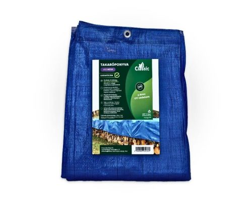 Takaróponyva  vízálló  kék   60 gr     2 * 4 m, Vegyes áru, takaróponyva