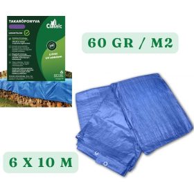Takaróponyva  vízálló  kék   60 gr     6 * 10 m, Vegyes áru, takaróponyva