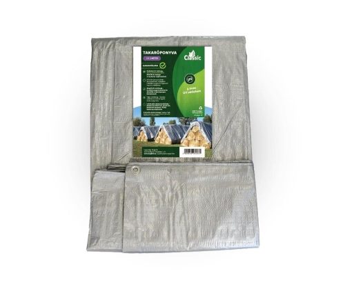 Takaróponyva  vízálló ezüst  120 gr  4 * 5 m, Vegyes áru, takaróponyva