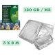 Takaróponyva  vízálló ezüst  120 gr  5 * 8 m, Vegyes áru, takaróponyva