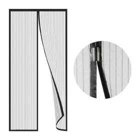 Rovarháló (szúnyogháló) mágneses 220x100cm ajtóra fekete