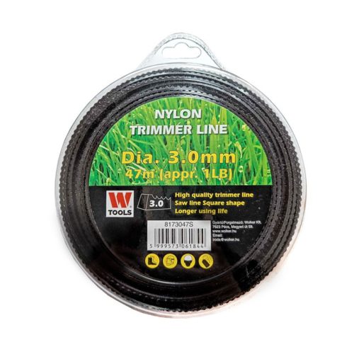 Fűnyíró damil 3,0mm 47mm fűrész fogazású Trimmer Line