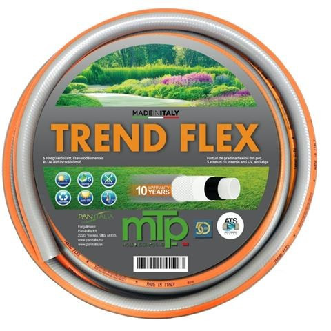 locsolótömlő szürke-sárga trend flex 3/4" 25m