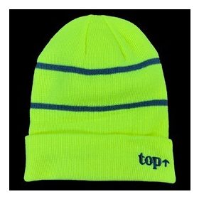 TOP CAP Sapka - Fényvisszaverő csíkkal jólláthatósági színben polár sapka