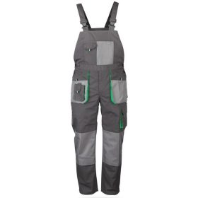 Nadrág kantáros (65%poliészter) TOP GREEN BIBPANTS, szürke, S