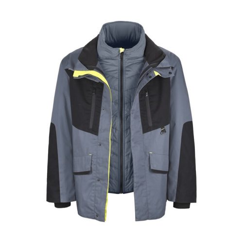TOP PHOENIX CO2D PRK kabát, black/grey/fluo yellow, 4XL