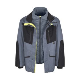 TOP PHOENIX CO2D PRK kabát, black/grey/fluo yellow, S