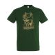 Póló (szarvas mintával) kereknyakú (100%pamut 190gr/m2) TOP, bottle green, M