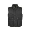 TOP VEST BASIC bélelt mellény, 80% poliészter, 20% pamut, multifunkciós zsebek,